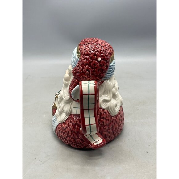 Christmas Santa tea pot & lid Avon St. Nicholas red stocking toy solider READ - Picture 3 of 8